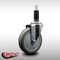 Service Caster 5'' SS Gray Poly Wheel Swivel 1-1/8'' Expanding Stem Caster SCC-SSEX20S514-PPUB-118 - alternate 4